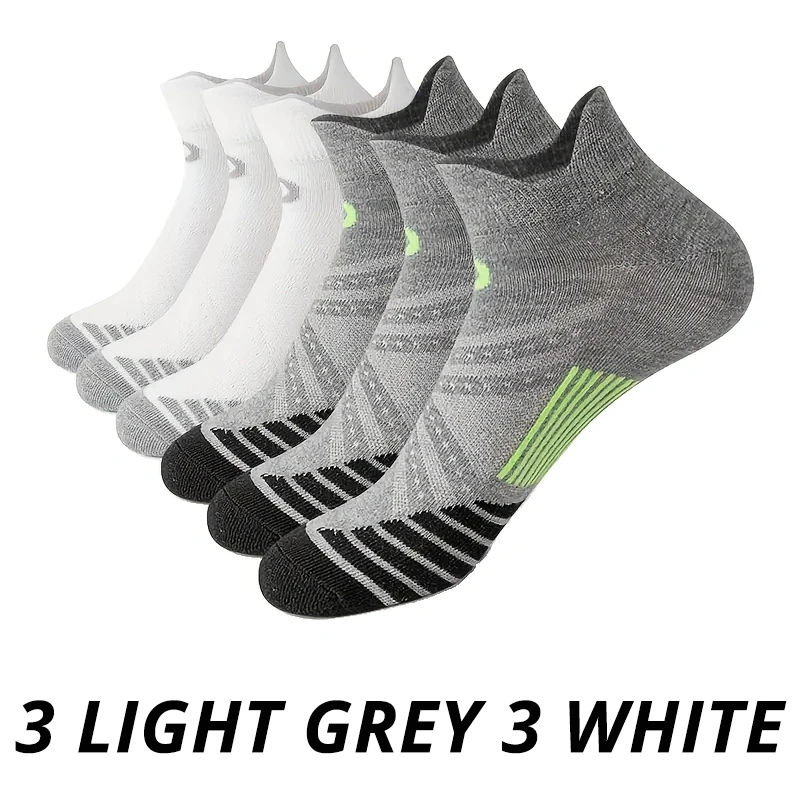 6/12 زوجًا من جوارب الجري الممتصة للرطوبة للجنسين خفيفة الوزن وقصة منخفضة، متعددة الألوان للرياضات الداخلية والخارجية #3