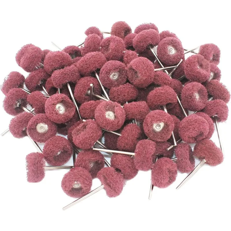 

Fine Abrasive Wheel Brush Polishing Buffing Wheels Sanding Rust Remove Rotary Tools Accessories 2.35 MM Mandrel 80 Pieces