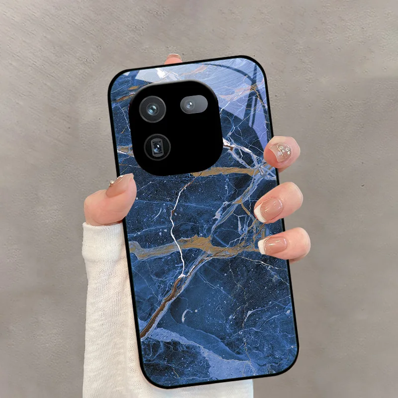 ل Vivo iQOO 12 Coque 12 Pro 5G موضة الزجاج المقسى الأسود الهاتف الزجاج الحال بالنسبة vivo iQOO 10 Pro Fundas 11S 11 غطاء الوفير