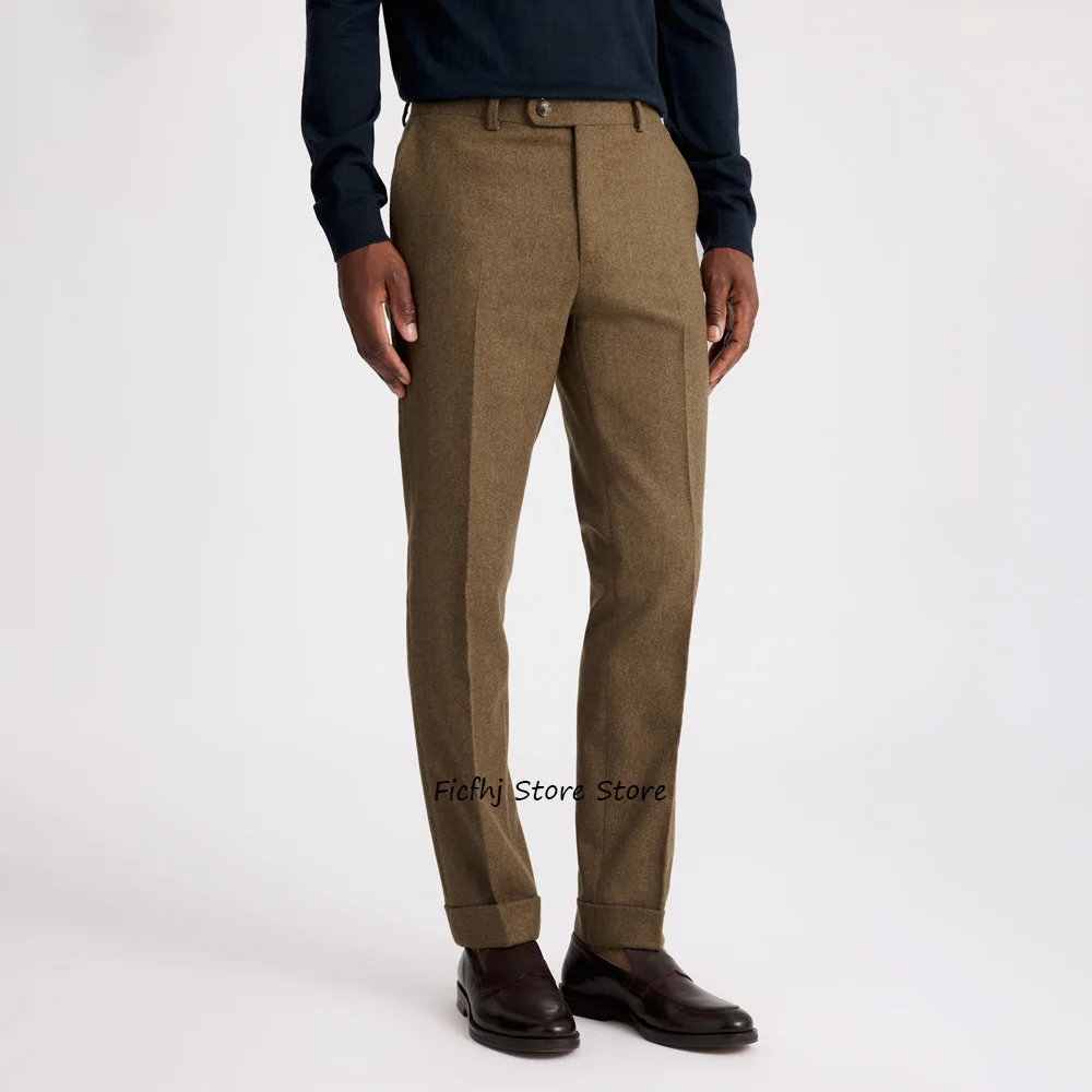 

Men's Trousers Work Pants for Man Wool Fabric Autumn/winter Business Casual Straight Leg Trouser Tailoring Classic Clothing