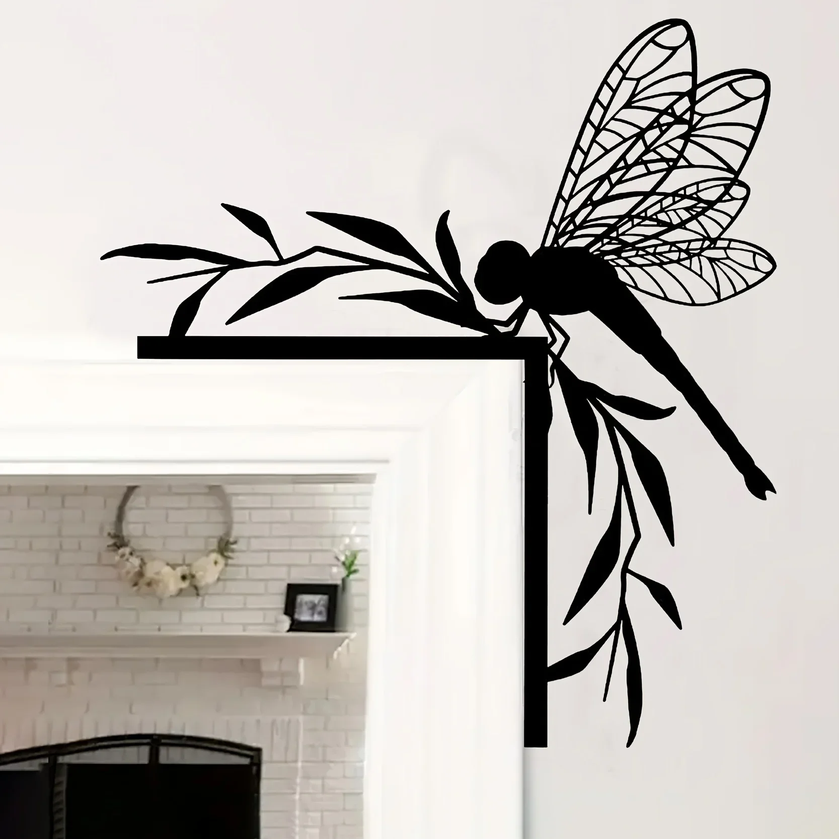 2D Flat Metal A decorative piece in iron for the corner of a door frame