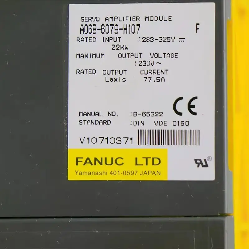 

A06B-6079-H107 Fanuc Servo Amplifier Module Tested Ok A06B6079H107