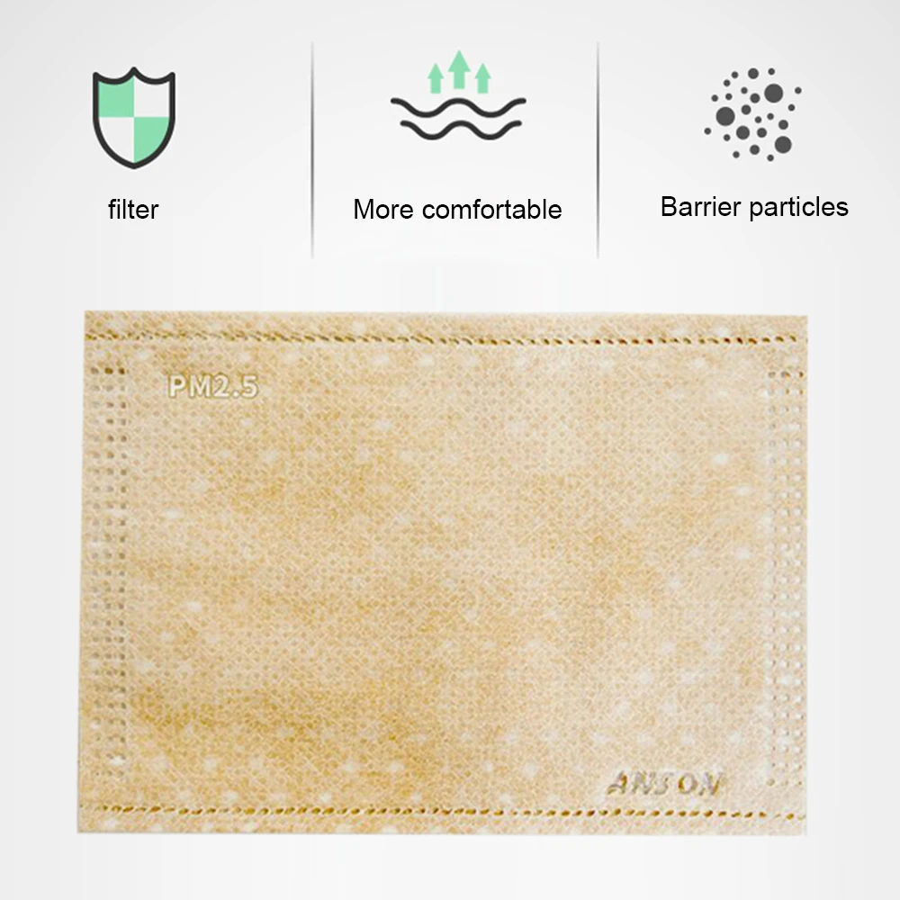 1/2 pz Anti Haze facile da trasportare sicuro da usare filtro a carbone attivo a 5 strati materiali di alta qualità maschera non allergica antipolvere