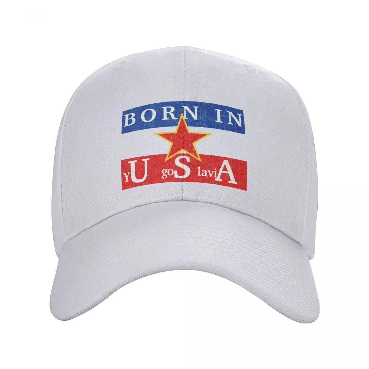 Custom Born In Yugoslavia Baseball Cap for Men Women Adjustable Yugoslav Flag Dad Hat Streetwear Snapback Caps