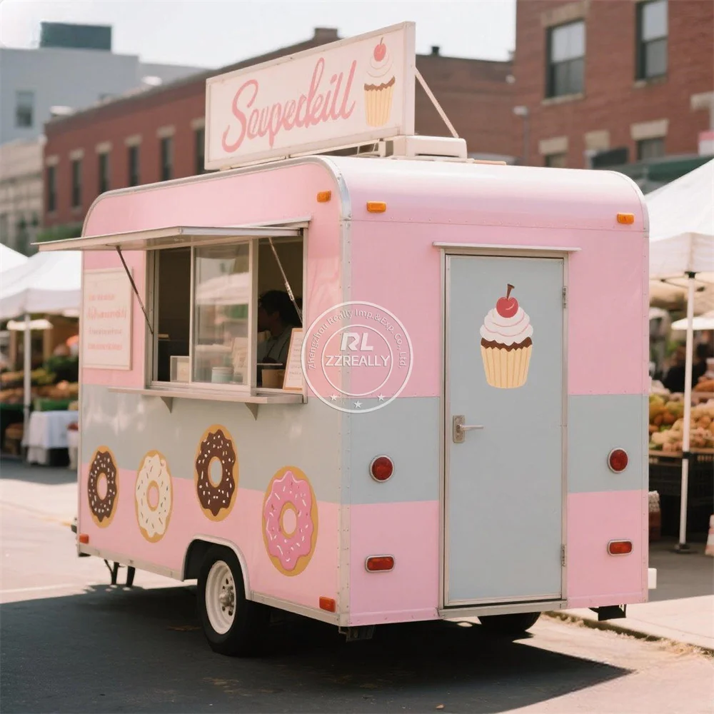 

Mobile Food Trailer Full Mobile Coffee Shop Kiosk Street Restaurant Customized Food Truck With Fully Equipped
