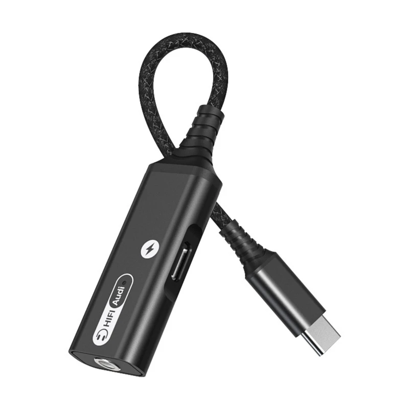 Cavo Aux 2 in 1 con adattatore ricarica tipo PD 60w Splitter da USB 3,5 mm per convertitore telefono P8DC