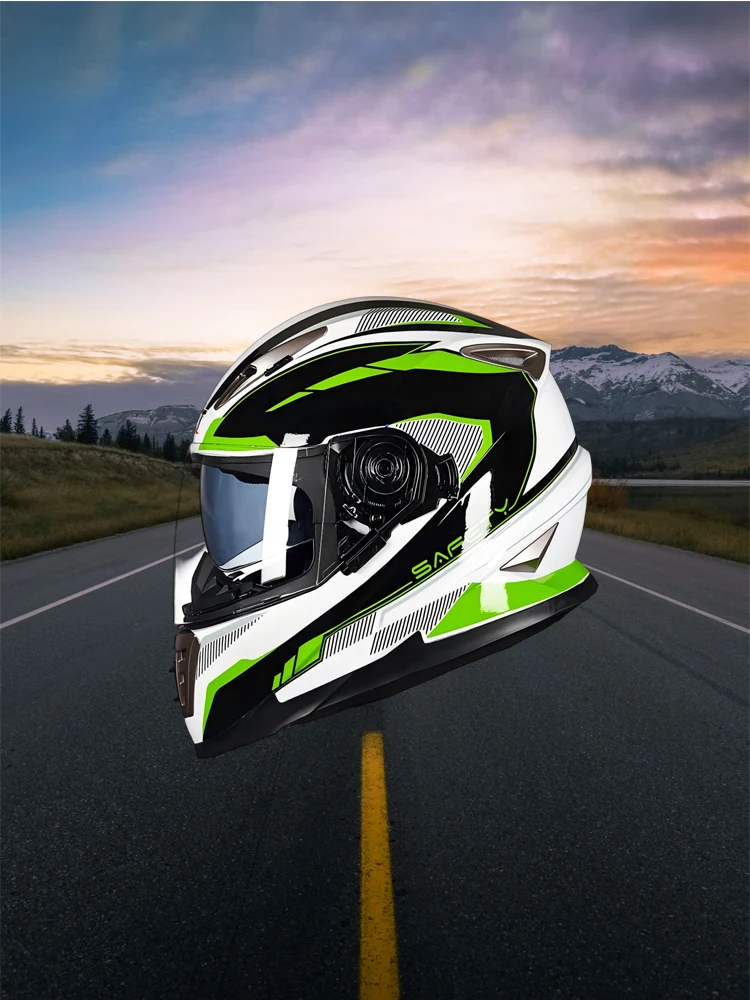 gxt-ピエロフルフェイスオートバイヘルメットインナーサンレンズモトクロスカスコモト軽量安全ストリートバイク高速乗馬カスクモト