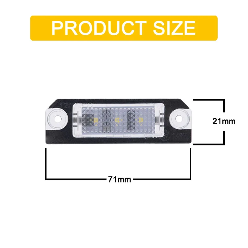 12V LED Number Plate Lamp For VW Golf 4 91-05 Golf 5 03-08 Lupo 98-05 Polo 01-09 Passat 05-10 White License Plate Light Assembly