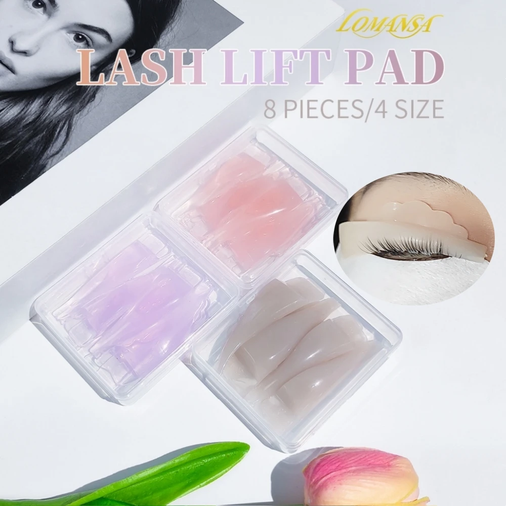 Lomansa 4 Pairs J/C Krul Siliconen Wimper Perm Pads Sticky Wimpers Staven Shield Lifting 3D Wimperkruller Accessoires Makeup Tools