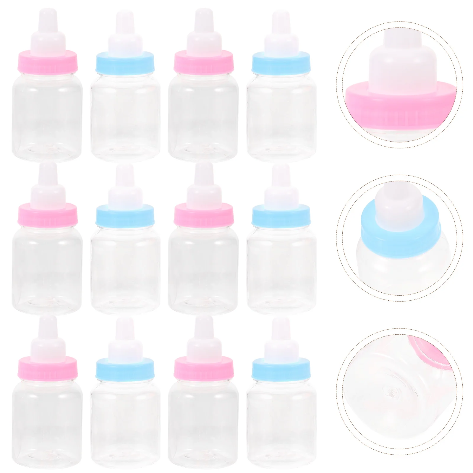 

12 Pcs Pink Decor Feeding Bottle Baby Bottles Decorative Candy Wedding Shower Child