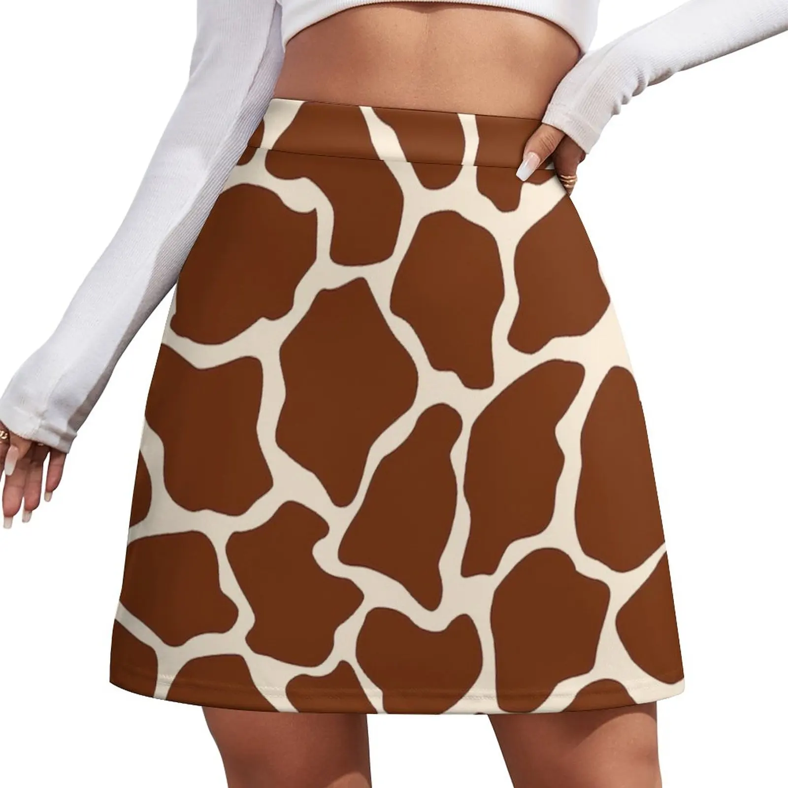 

Giraffe Animal Print Africa And Safari Style Mini Skirt Short women′s skirts women's summer clothing 2023 luxury women's skirt