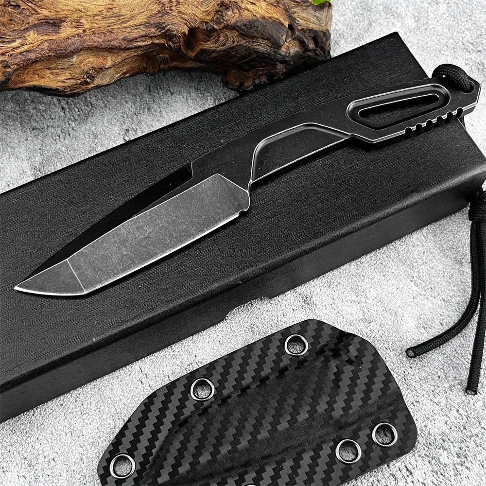 2025 سكين ثابت محمول عالي الجودة 8Cr13Mov بليد 8Cr13Mov مقبض فائدة في الهواء الطلق المحمولة التخييم سكين الدفاع عن النفس