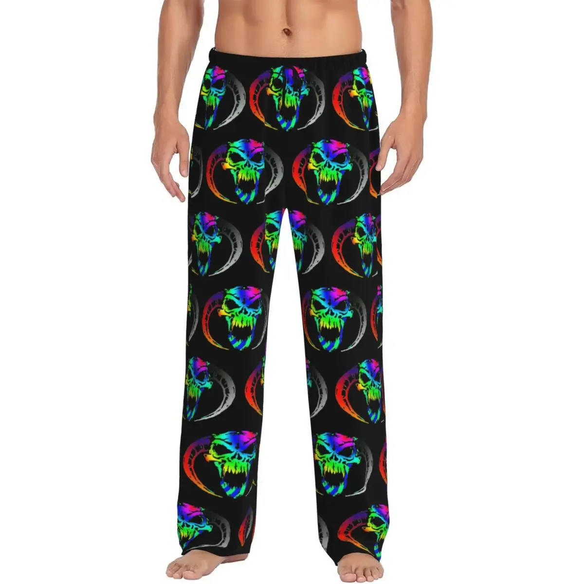 

Custom Men's Gothic Classical H-Hardcores Pajama Pants Printed Sleep Sleepwear Bottoms with Pockets