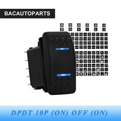 Momentary Rocker Switch 12v/24v DPDT 10P (ON) OFF (ON) For Car Marine Boat NARVA Carling ARB Style Accessories Replacement Parts