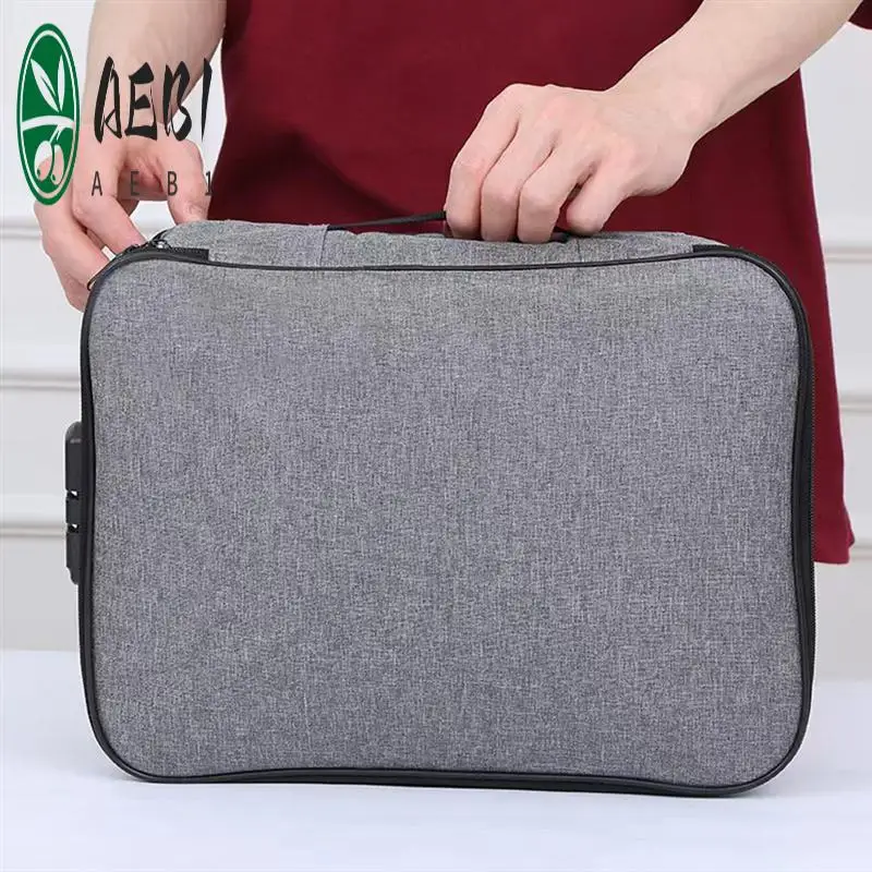 AEB1-حقيبة تخزين المستندات، منظم الملفات، ملفات السفر للنساء، حامل البطاقات، حقيبة يد