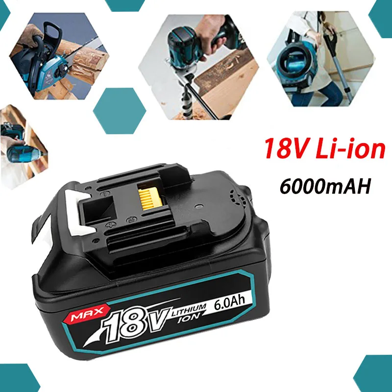 

For Makita Original 18V 6000mAh Rechargeable Power Tool Battery LED Lithium Ion Replacement LXT BL1860B BL1860 BL1850 BL1840