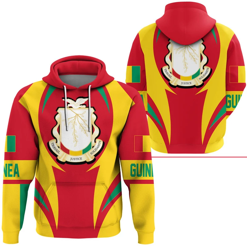 

Africa Guinea Map Flag 3D Printed Hoodies For Men Clothes Patriotic Tracksuit National Emblem Graphic Sweatshirts Male Boy Tops