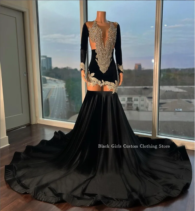 Robe de soirée longue en maille transparente avec biscuits en cristal pour femmes, robe de Rhnoire, élégante, noble, occasion formelle, sirène