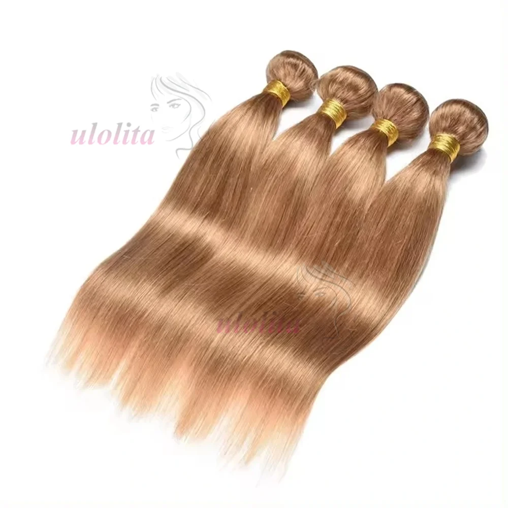 Blonde Bundles 100% Human Hair straight Hair Extensions For Women Girl Colored Ombre #27 1b/27 613 Human Hair Weave Bundle