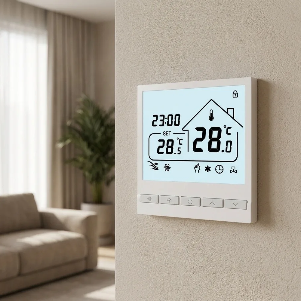 1 Piece WiFi Temperature Controller 0-50C LCD Display 3 For Central Air Conditioning And Underfloor Heating System Thermostat