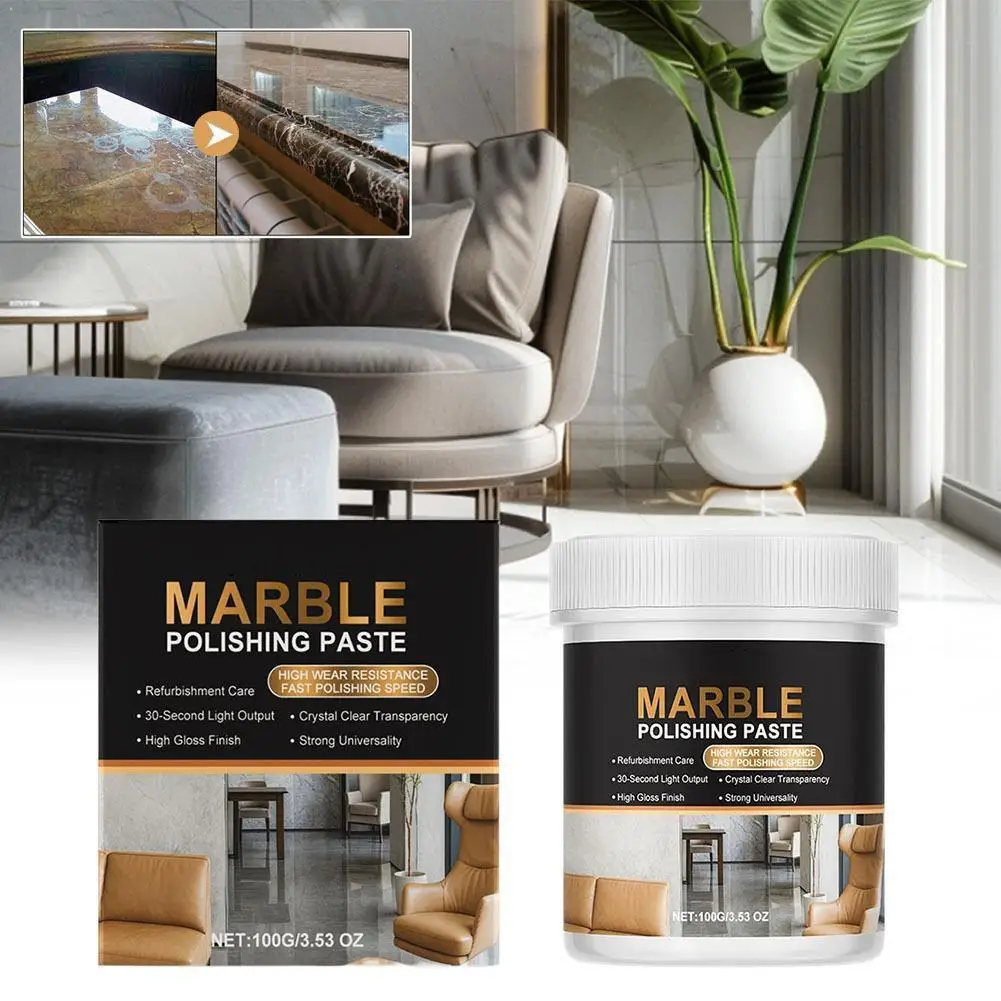 Polishing Wax For Granite Marble Soapstone Quartz Countertop Shine Restorer For Floor Counter Tub Porcelain Sink Bathroom