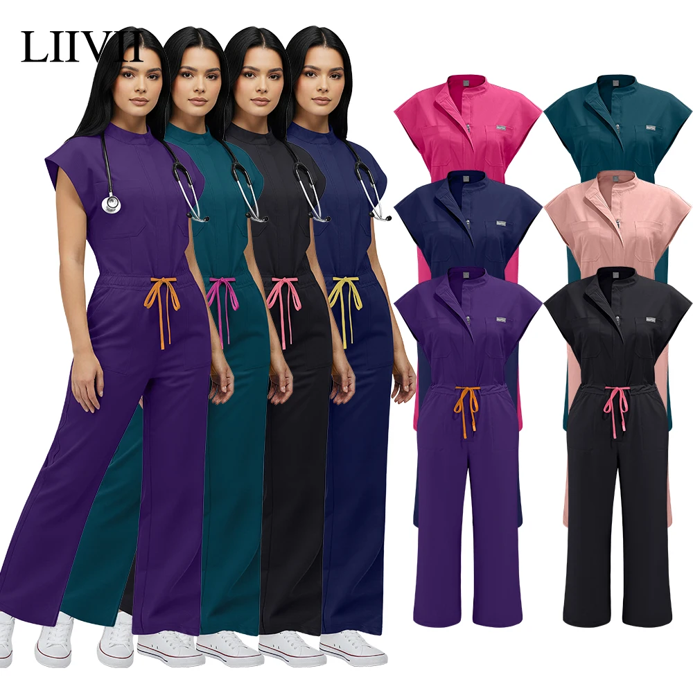 Nuova Tuta Clinica per Dentisti, Uniforme Chirurgica, Tuta Ospedaliera per Infermiere, Abbigliamento Medico, Divisa da Lavoro per Salone di Bellezza e Spa