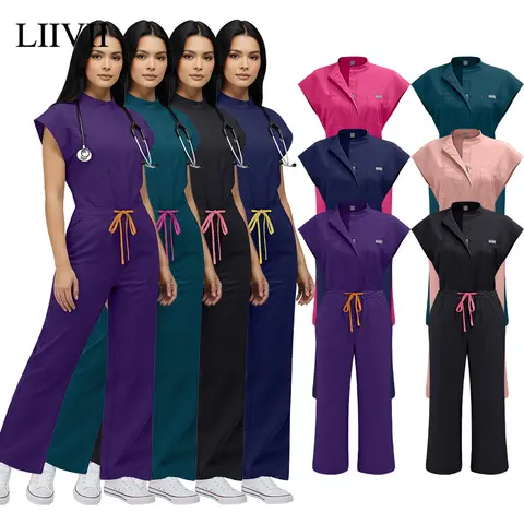 Dentist Clinical Overalls Surgical Uniforms Woman Hospital Nursing Jumpsuit Medical Nurse Clothes Beauty Salon Spa Workwear New