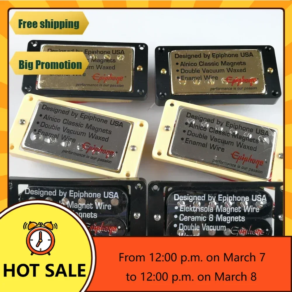 

Q-X Music Store-1 Set Original Genuine Standard Electric Guitar Alnico Bar Humbucker Pickups Nickel Silver MADE IN KOREA