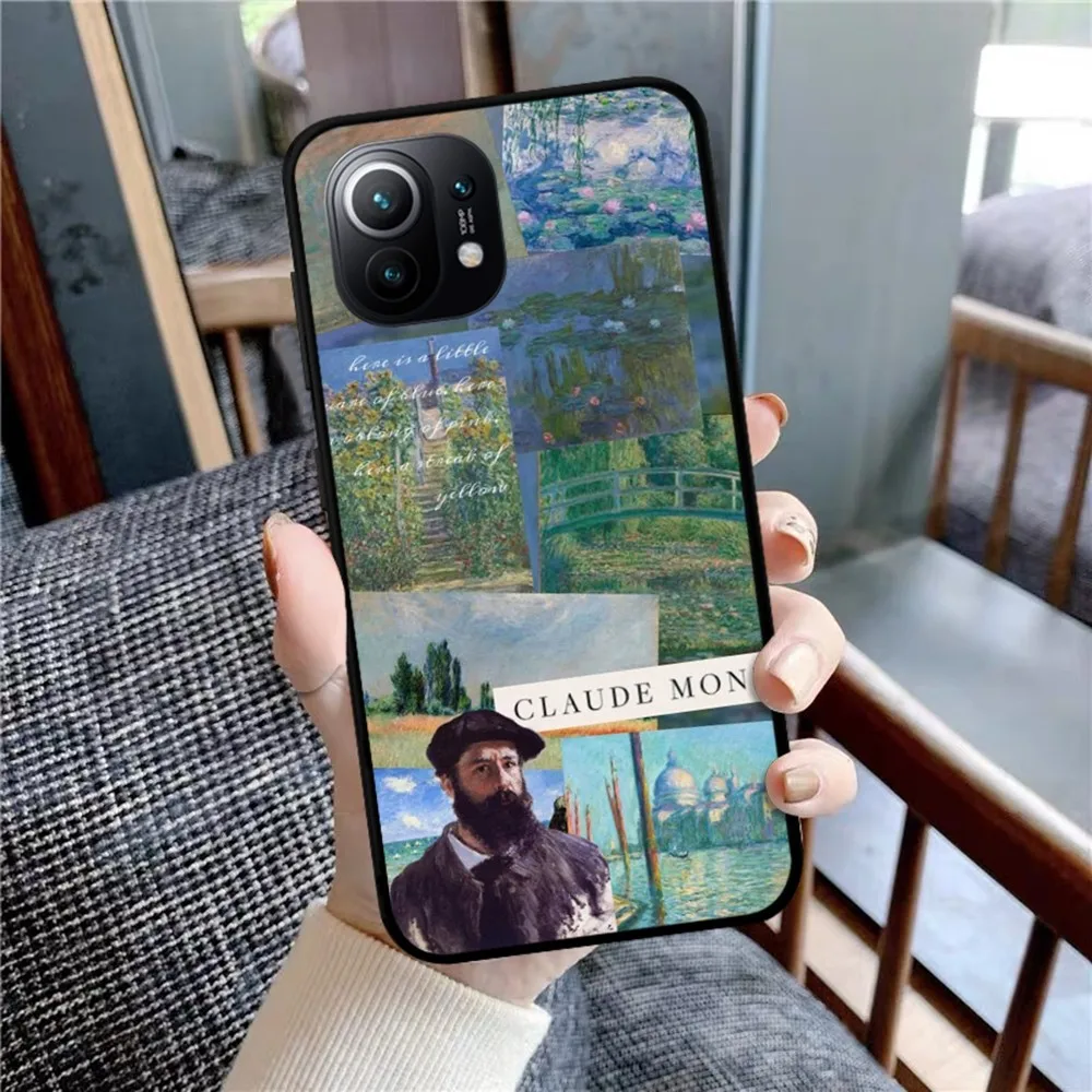 Claude Monet Painting Art Aesthetic phone case For Xiaomi Mi 5X 8 9 10 11 12 Lite Pro 10T PocoX3pro PocoM3 Note 10 Pro Lite