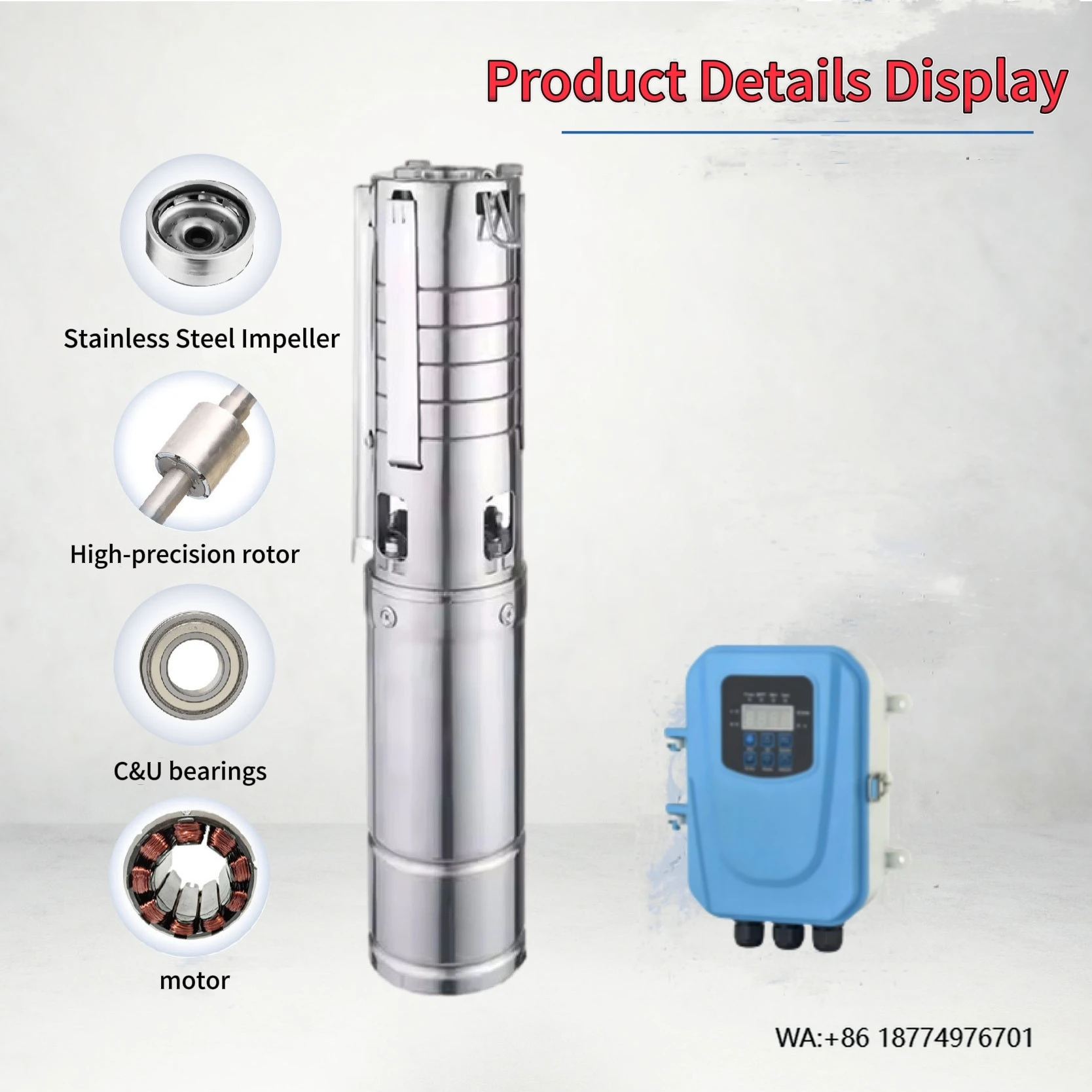 

Высокоэффективная система водяного насоса глубокой скважины на солнечной энергии для удаленных районов без электричества