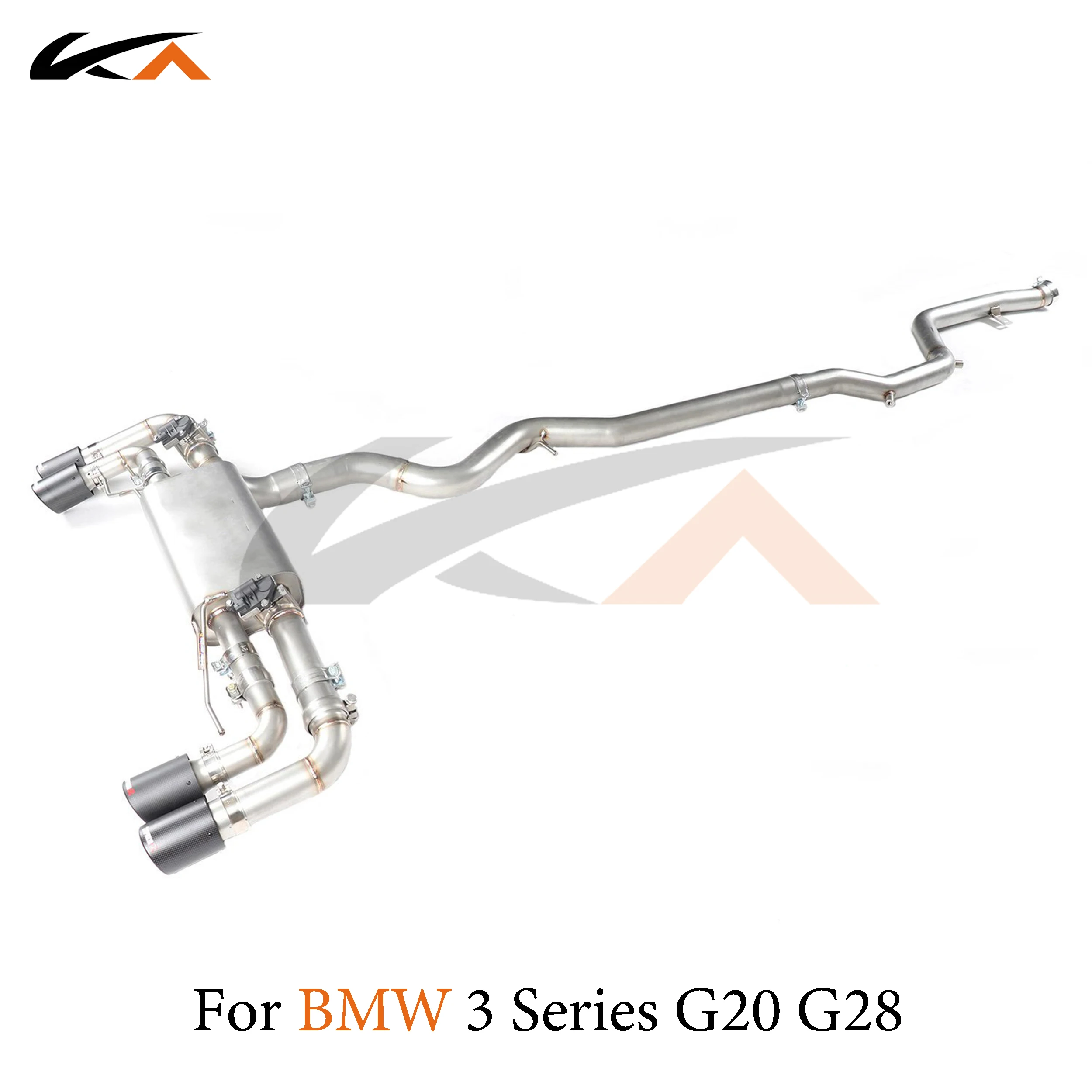 KA Tuning exhaust stainless steel catback for BMW 3 Series G20 G28 2.0T rear section performance muffler valve sport sounds