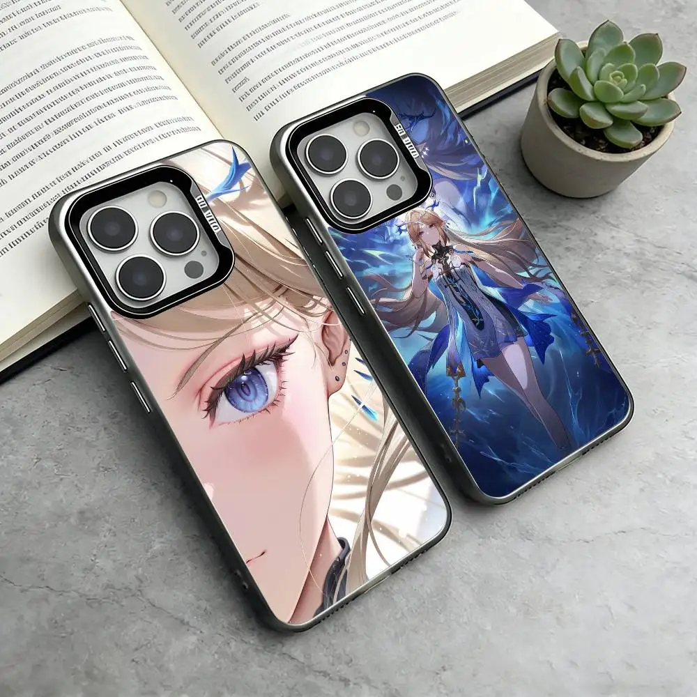 

Wuthering Waves Phone Case For iPhone 17,16,15,14,13,12,11 Plus,Pro Max,XS,Colorful Silver Black Cover