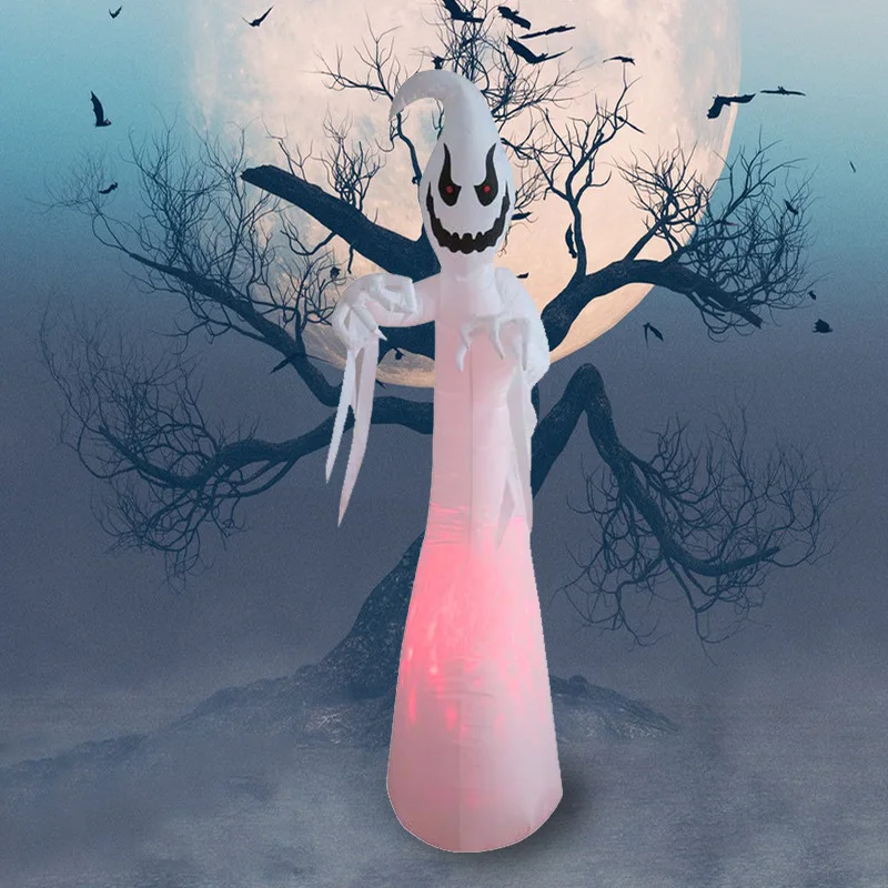 هالوين قابل للنفخ مباشرة من الشركة المصنعة نموذج هوائي شبح أبيض، انفجار أمازون