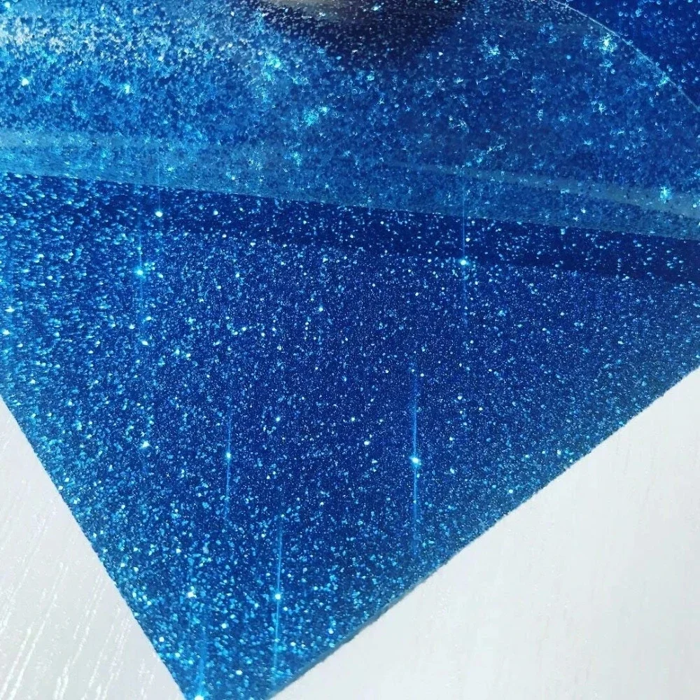 Atacado de alta qualidade cor pu htv rolos glitter decoração vinil transferência de calor para la ropa