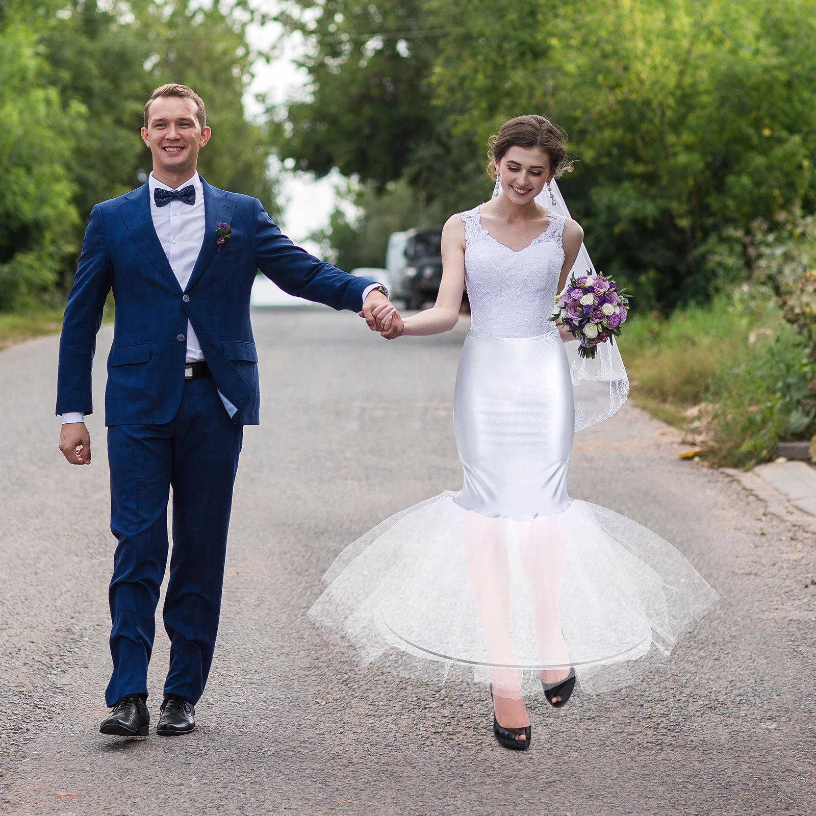 

Petticoat Slip Wedding Dress Full Shape Polyester Single Layer Durable Elastic Girls Dancing Communion Formal Skirts