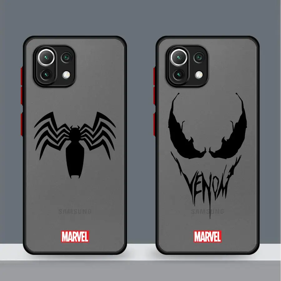 Marvel Spiderman VENOM Phone Case for Xiaomi Mi 11 Lite 5G 9T 10T 12T 11T Pro 12 13 Lite 14 Pro 12X Hard PC Capa Cover