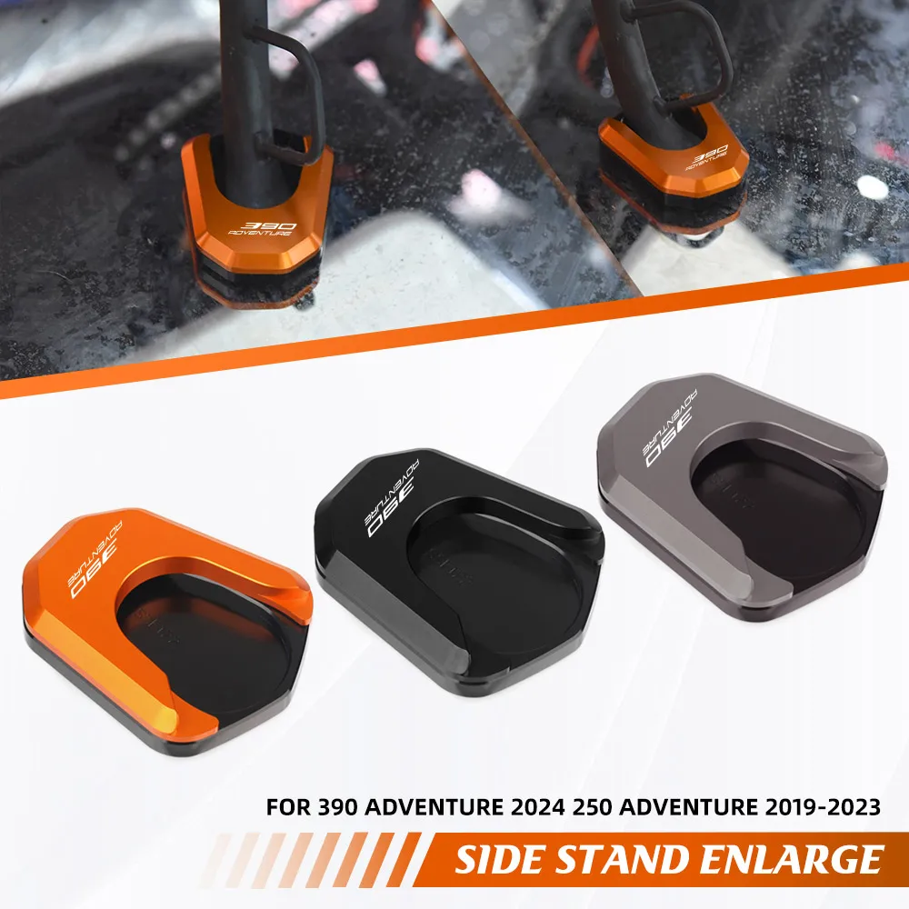 

FOR 390 adventure 2024 250 Adventure 2019 2020 2021 2022 2023 CNC Kickstand Foot Side Stand Extension Pad Plate Pedal Footrest