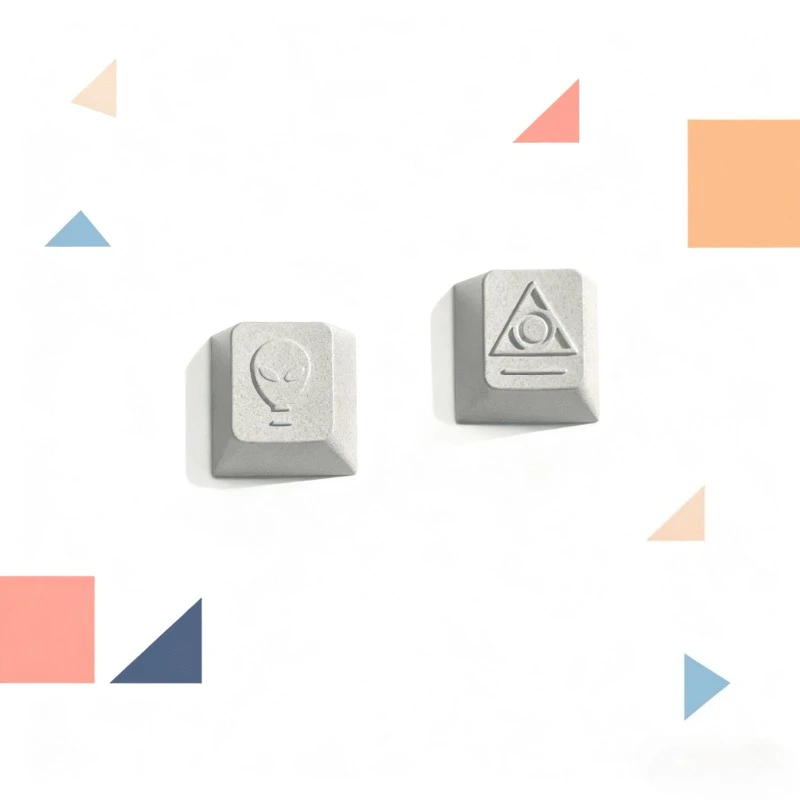 Aluminum Alloy Relief Metal Keycap Esc Costom Pyramid Retro Cherry Profile Artisan Keycaps Mechanical Keyboard Game Accessories