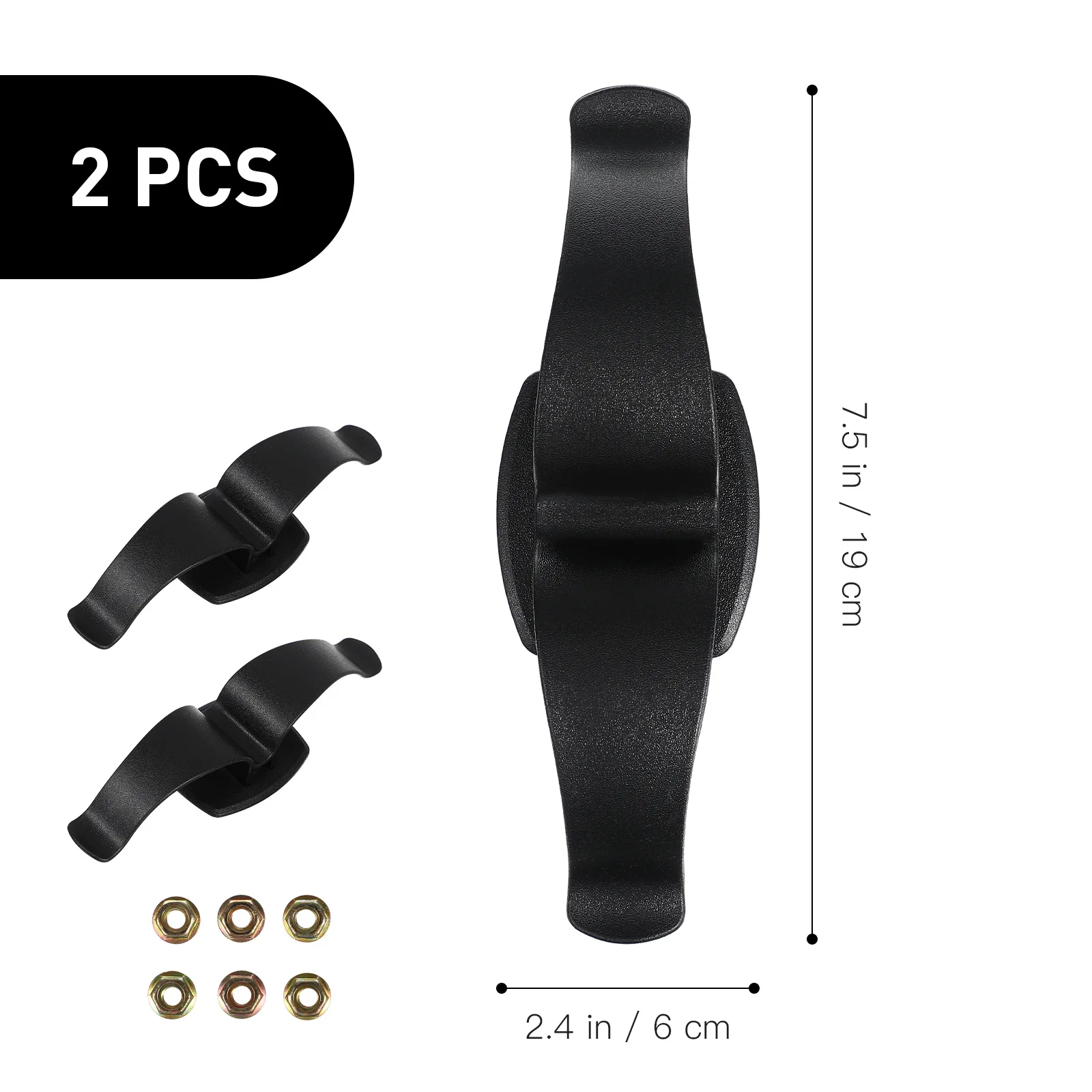 

2Pcs Rain Umbrella Holder for Car ABS Plastic Trunk Door Mount Heavy Duty Storage Hook Clip Organizer Screw Fixation Universal