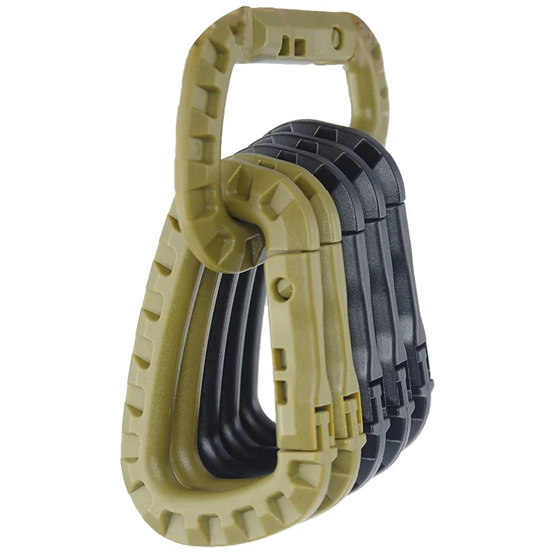 5pcs 8.5cm Backpack Buckle Fast Carabiner Plastic Hook D Shape Mosqueton EDC Gear For Outdoor Camping