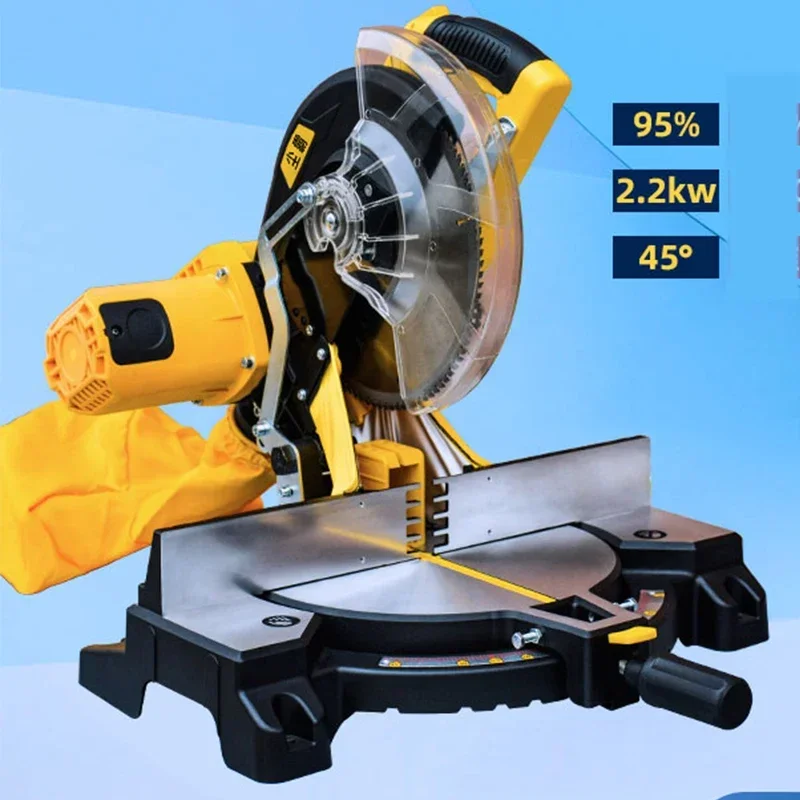 220v Electric Miter Saw 255A Dust-free Saw High Precision 45 Degree 10 Inch Wood Door Anchor Wire Cutting Machine Woodworking Cu