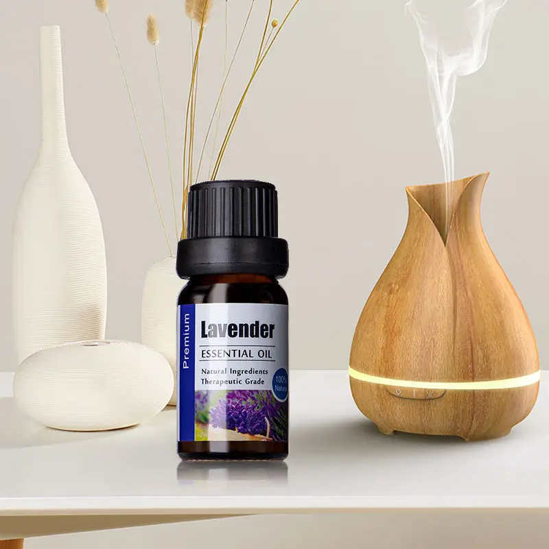 ERBOLO-Óleo Essencial de Plantas Puras para Umidificador, Difusores, Menta, Lavanda, Árvore do Chá, Baunilha, Sândalo, Jasmim, Natureza Pura, 10ml