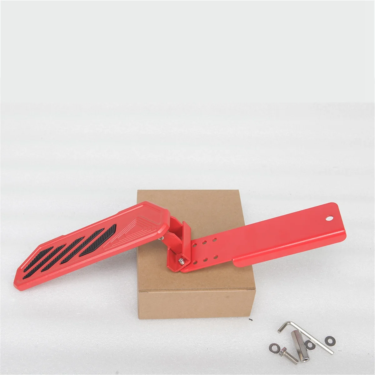 

Red Car Brake Pedal Left Side Footrest Kick Panel for Gladiator JT Anti-Slip for Jeep Wrangler JL JLU 4XE 2018-2022