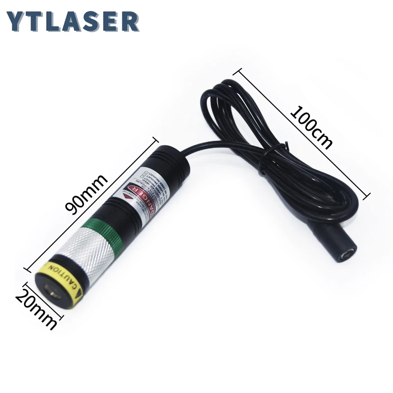 20x90mm Glass Len 505nm 10mw 30mw Focusable Waterproof Green Laser Module For Woodworking Carving Machine,Free with Bracket