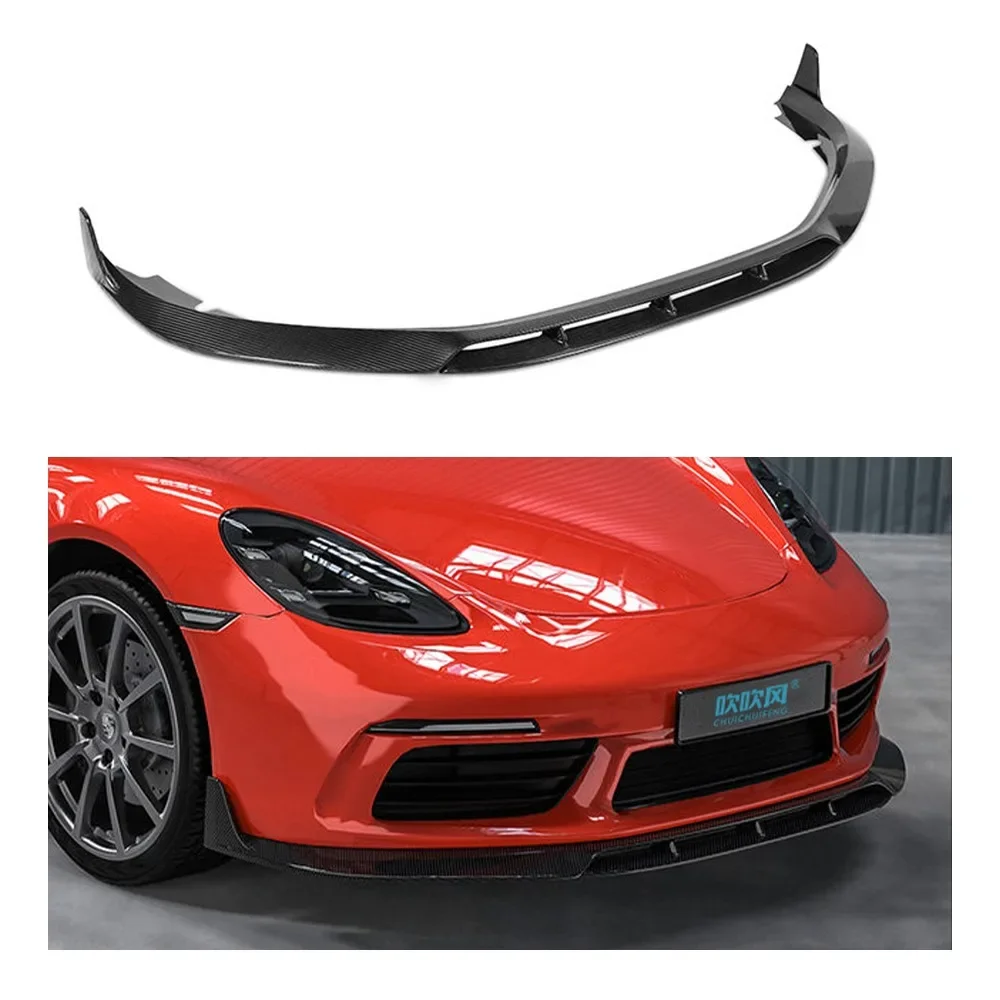 For Porsche 718 High-quality Dry Carbon Fiber Spoiler Front Rear Lip Diffuser Side Skirt Rear Bumper Corner Wrap Car Accessories