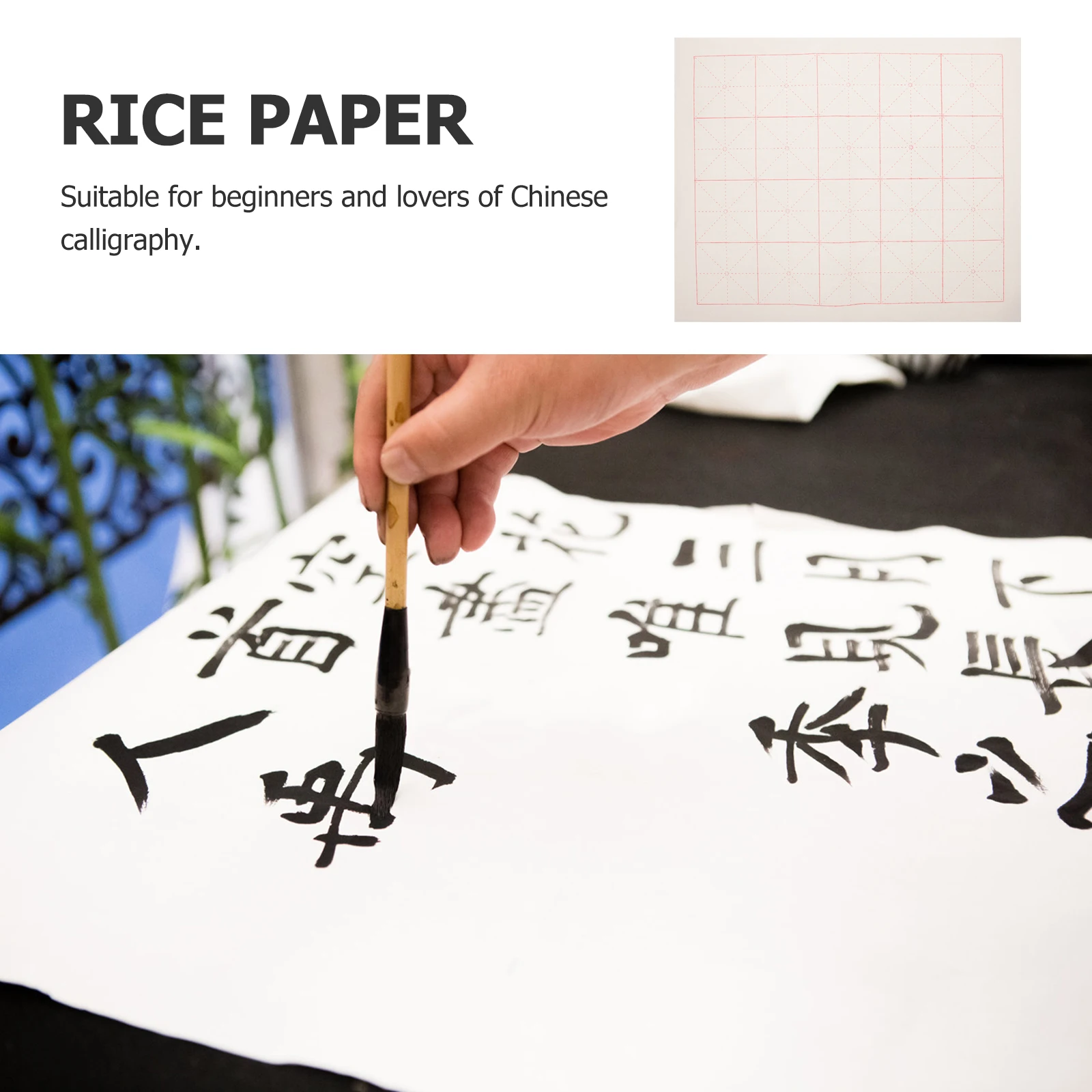

100pcs Professional Calligraphy Xuan Paper Chinese Rice Writing Sheets For Practice Lightweight Portable Art Stationery Supplies