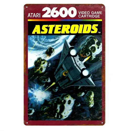 Asteroids Retro 2600 Videospiel Metallposter Blechschild 20*30cm Plakette
