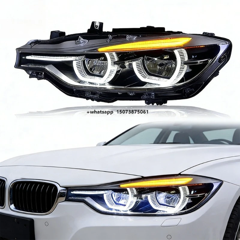 

New for F30 F31 F35 3 Series 2013-2018 LED Headlights OEM Style Replacement with Adaptive Function Blue Light 12V Plug & Play