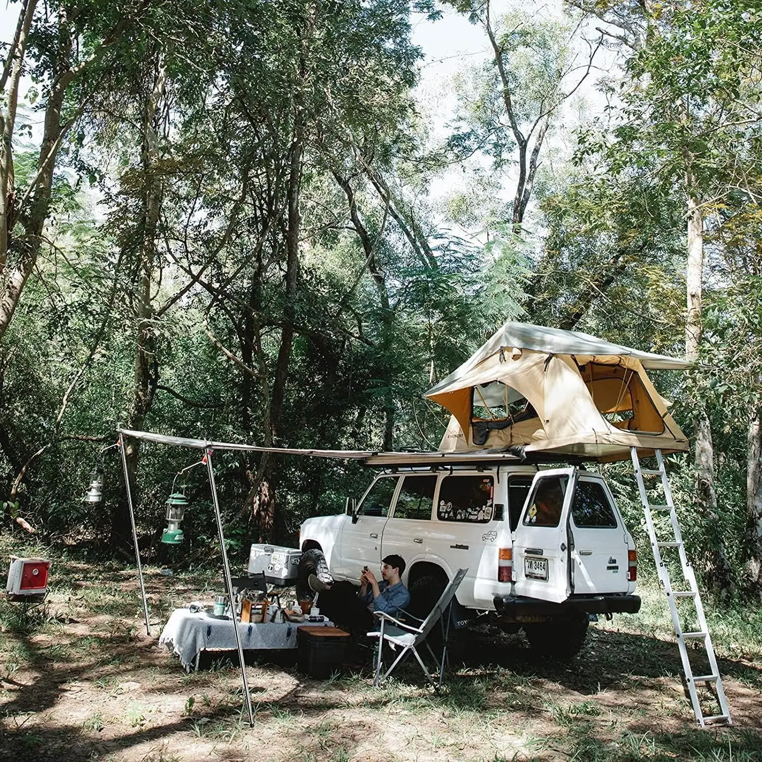 أقطاب قماش القنب من SANLIKE أقطاب خيمة قابلة للتعديل لأقمشة الأقمشة سميكة شديدة التحمل لاستبدال المظلة الخارجية المظلة 12 قطعة قضبان-