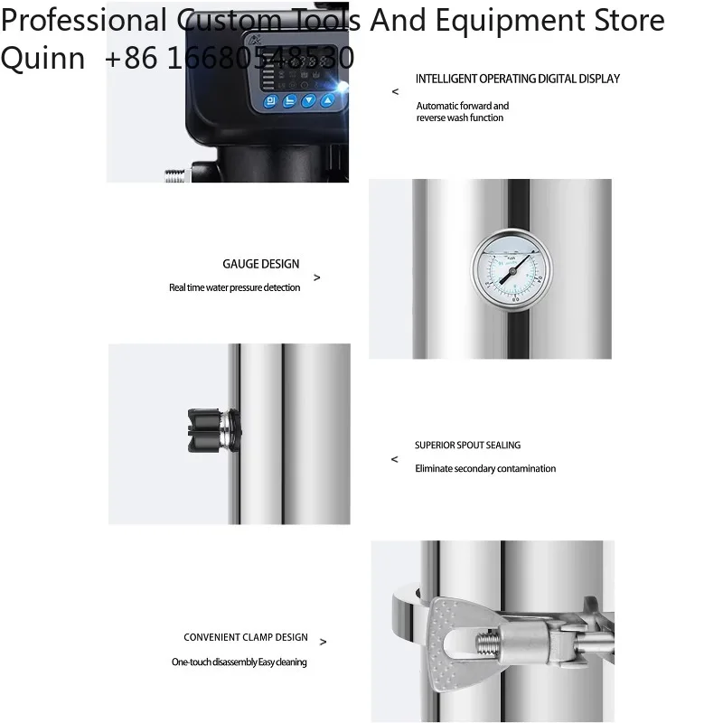 

FRStainless Steel Self-Cleaning Eco-friendly Ultrafiltration Water Purifier 2-Stage Filtration 4500L/H Flow Rate Wall-Mounted